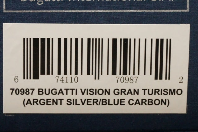 1:18 AUTOart 70987 Bugatti Vision Gran Turismo Metallic Silver/Blue Carbon model car