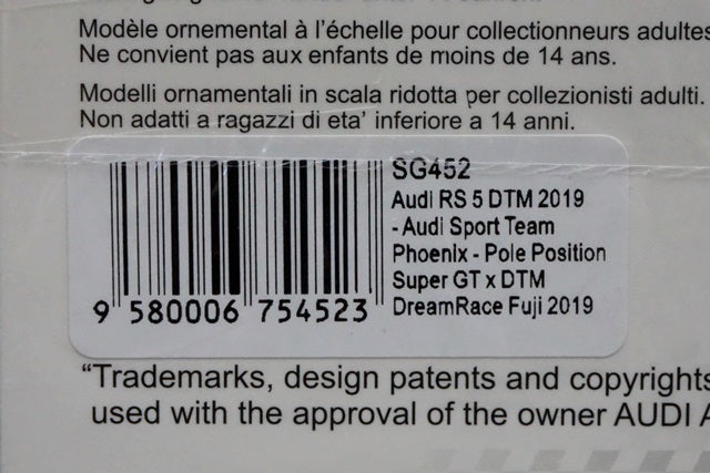 1:43 SPARK SG452 Audi RS 5 DTM 2019 #28 Audi Sport Team Phoenix Super GT Fuji 2019