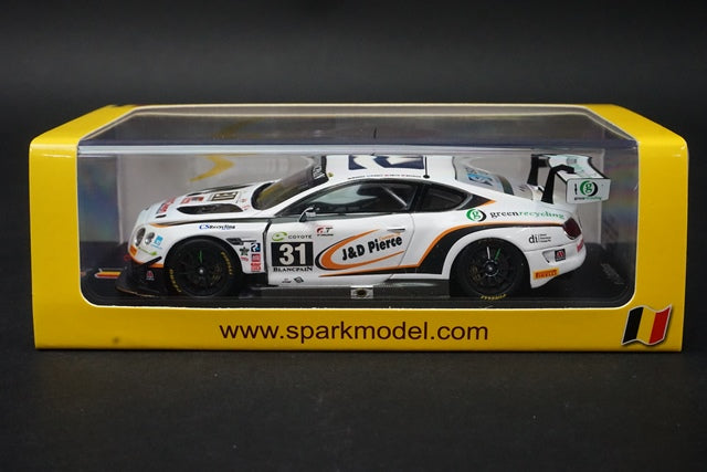 1:43 SPARK SB225 Bentley Continental GT3 Team Parker Racing #31 24h SPA 2018 model car