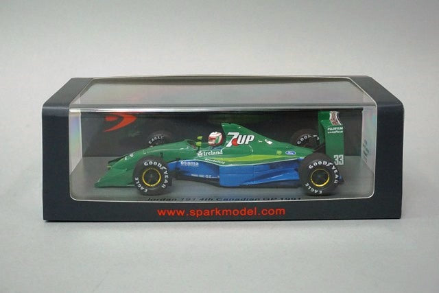 1:43 SPARK S8078 Jordan 191 4th Canadian GP A.de.Cesaris 1991 #33