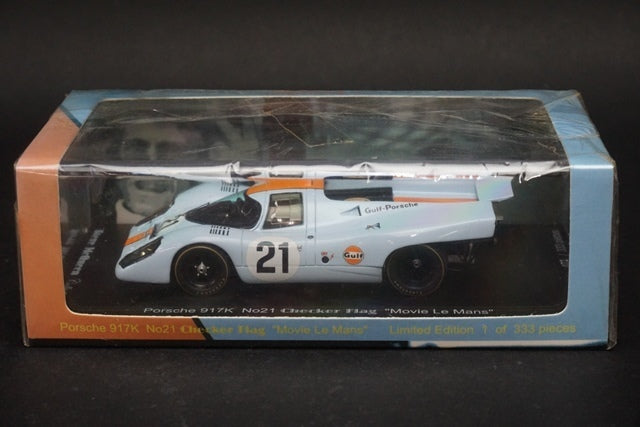 1:43 SPARK KOSM-01 Kaneko Office Porsche 917K #21 Gulf Glorious LM Checkered Flag No.3