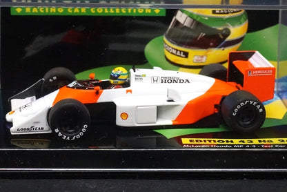 1:43 MINICHAMPS 540874399 McLaren Honda MP4-3 A.Senna Test Car 1987 ASC No.26