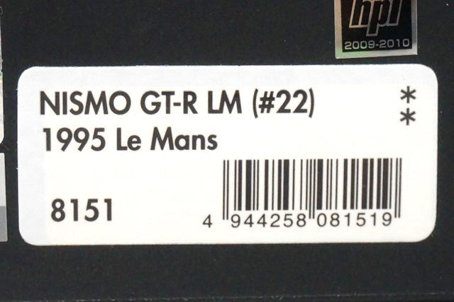 1:43 HPI 8151 Nismo GT-R LM Le Mans 1995 #22 H.Fukuyama/M.Kondo/S.Kasuya