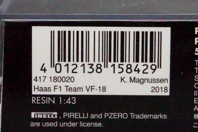 1:43 MINICHAMPS 417180020 Ferrari Haas F1 Team VF-18 Kevin Magnussen 2018 #20