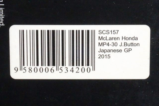 1:43 SPARK SCS157 McLaren Honda MP4-30 Japan GP 2015 J.Button #22