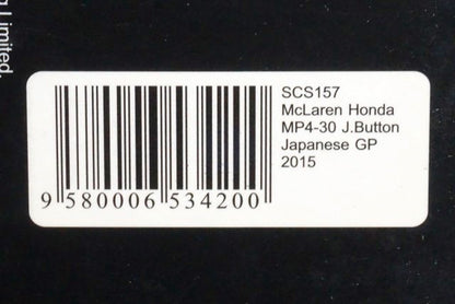 1:43 SPARK SCS157 McLaren Honda MP4-30 Japan GP 2015 J.Button #22