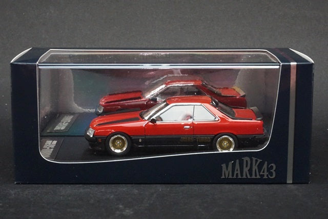 1:43 MARK43 PM4380CRK Nissan Skyline Hardtop 2000 RS-TURBO (KDR30) Mustang Version Red/Black 2-Tone