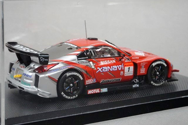 1:43 EBBRO 43722 XANAVI NISMO Z Super GT 2005 Malaysia #1 Silver / Red