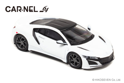 CN640022 CAR-NEL 1:64 Honda  NSX (NC1) 2019 130R White Model cars