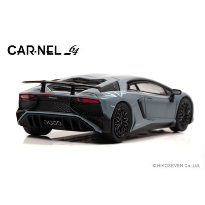 CN640024 CAR-NEL 1:64 Lamborghini Aventador SV (Grey) model cars