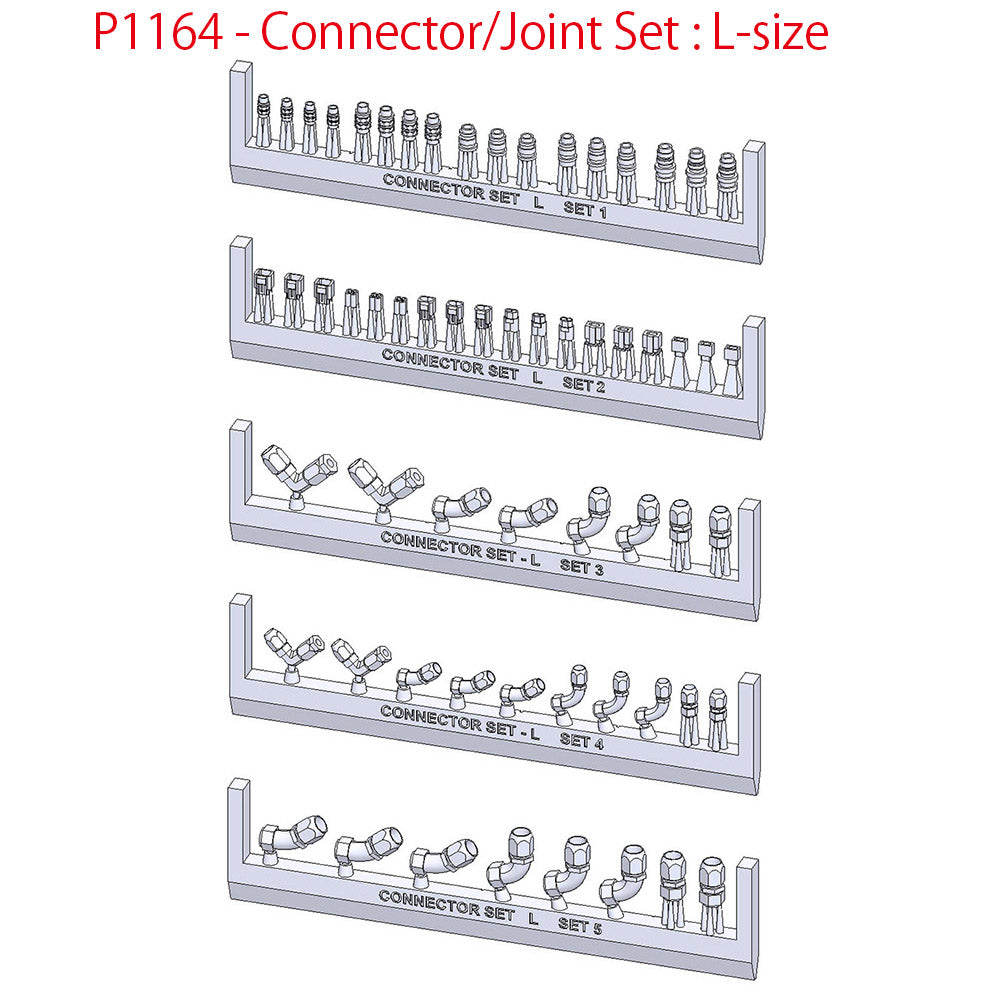 P1164 Model Factory HIRO Connector & Joint Set (L size) Detail Up Parts MFH