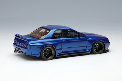 EM412C MakeUp EIDOLON 1:43 Nissan Garage Active Skyline GT-R Wide Body (RC-VI Wheel) Bayside Blue