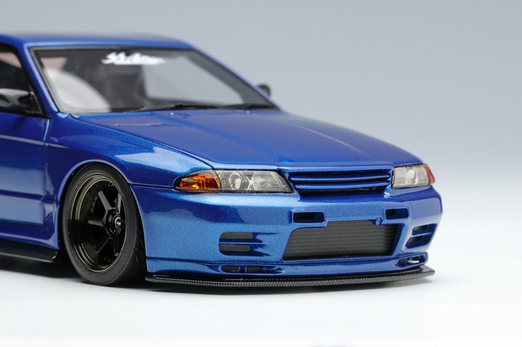 EM412C MakeUp EIDOLON 1:43 Nissan Garage Active Skyline GT-R Wide Body (RC-VI Wheel) Bayside Blue