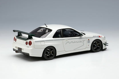 EM642 MakeUp EIDOLON 1:43 Nissan MINE'S Skyline GT-R (BNR34) V-spec N1 2021 (RAYS WHEELS)