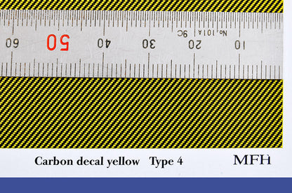 [Back-order] Model Factory HIRO P1174 Carbon Decal Yellow [ Kevlar ] TYPE 4