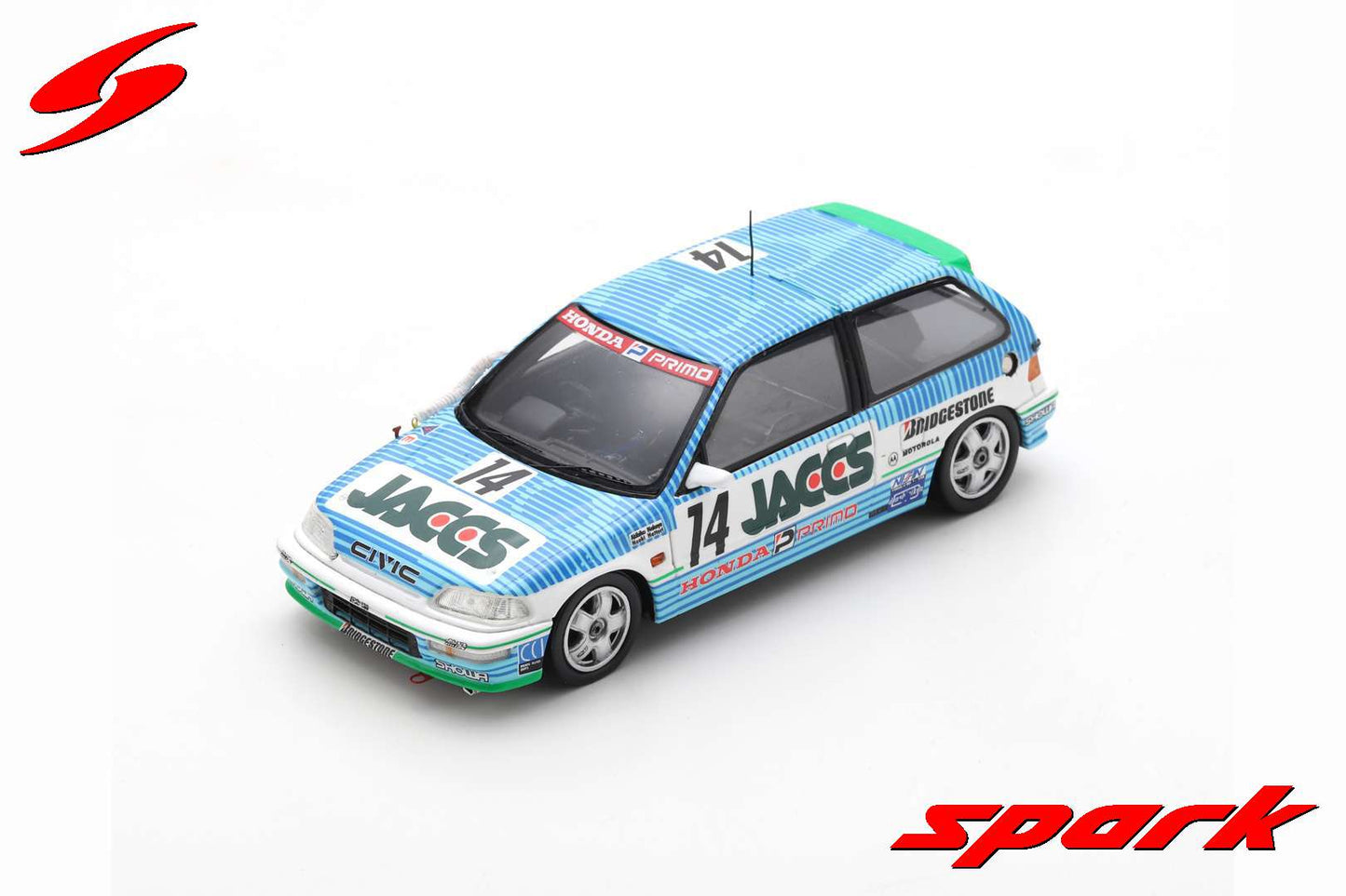 S5463 SPARK 1:43 Honda Civic EF9 #14 JTC Rd4 Sendai Hi-Land 1991 model car