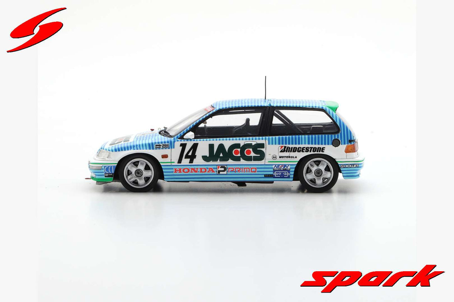 S5463 SPARK 1:43 Honda Civic EF9 #14 JTC Rd4 Sendai Hi-Land 1991 model car