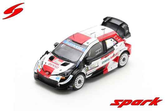 S6595 SPARK 1:43 Toyota Yaris WRC #1 Win Rally Monza 2021 WRC Manufacturer Champions 2021Sebastien Ogier Julien Ingrassia figurines and flags