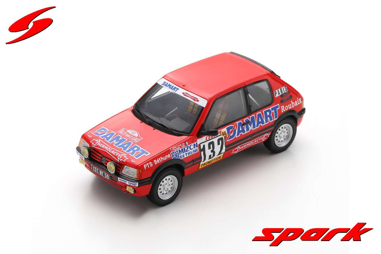 S9456 SPARK 1:43 Peugeot 205 GTI #132 Monte Carlo 1986