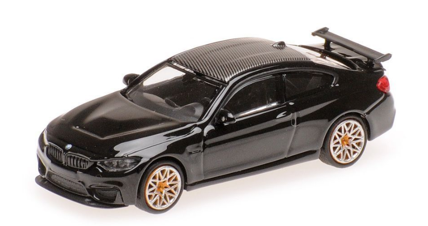 870027102 MINICHAMPS 1:87 BMW M4 GTS 2016 Black/Orange Wheels