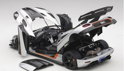 79017 AUTOart 1:18 Kenig Seg One:1 Silver / Carbon Black / Orange model car