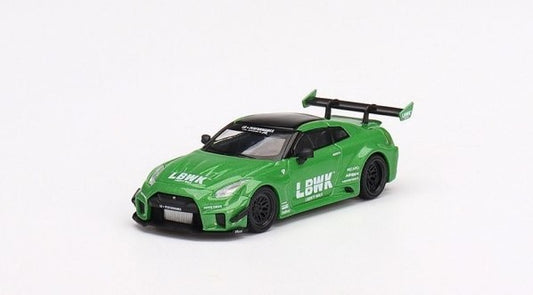 TSM MINI-GT LBWK Limited 1:64 Nissan LB-Silhouette WORKS GT Nissan 35GT-RR Version 2 Apple Green Blister Pack