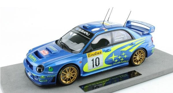 TOP037A TOPMARQUES 1:18 Subaru Impreza 2002 No.10 Monte Carlo Rally winner Makinen