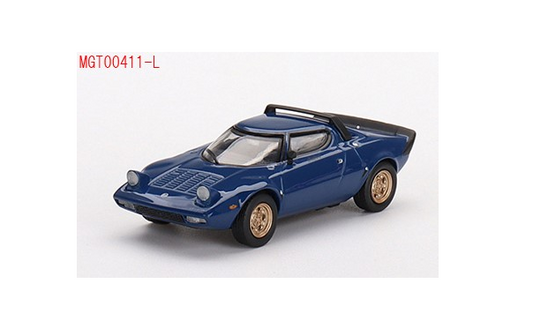 MGT00411-L TSM MINI-GT 1:64 Lancia Stratos HF Stradale Bleu Vincennes Blue LHD