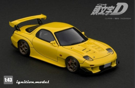 IG2869 ignition model 1:43 Mazda INITIAL D Mazda RX-7 (FD3S) Yellow