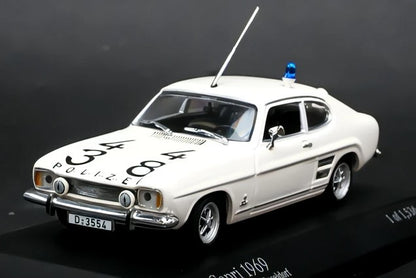 1:43 MINICHAMPS 430085590 Ford Capri AUTOBAHNPOLIZEI DUSSELDORF Highway Police Dusseldorf