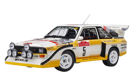 88503 AUTOart 1:18 Audi Sporttro S1 WRC 1985 #5 Roll / Gist Dolfer Sanremo Rally Winner