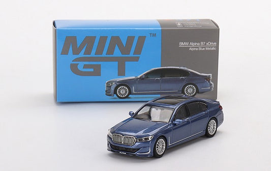 MGT00471-R TSM MINI-GT 1:64 BMW Alpina B7 xDrive Alpina Blue Metallic RHD