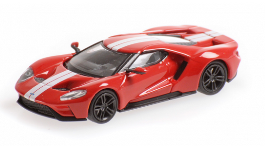 870088021 MINICHAMPS 1:87 Ford GT 2018 Red/White