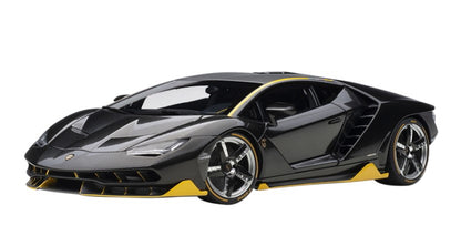 79114 AUTOart 1:18 Lamborghini Centenario Carbon Black/Yellow Accent model car