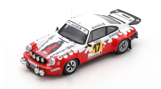 S6635 SPARK 1:43 Porsche 911 Carrera #17 Rally Monte Carlo 1977 Francis Bondil  Denise Emmanuelli