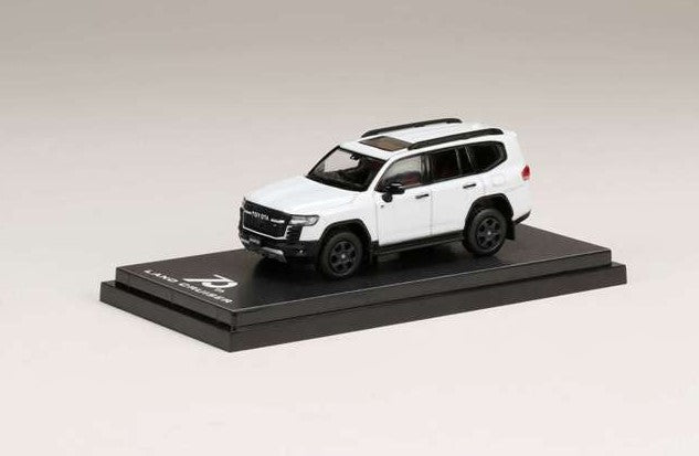 HJ641050BWR Hobby JAPAN 1:64 Toyota Land Cruiser (JA300W) GR SPORT Precious White Pearl / Black w/Dark Red interior