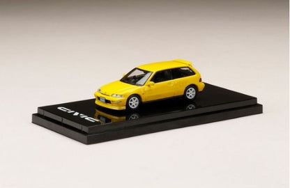 HJ641031CY Hobby JAPAN 1:64 Honda Civic EF9 SiR II Customized Version Yellow Custom Color