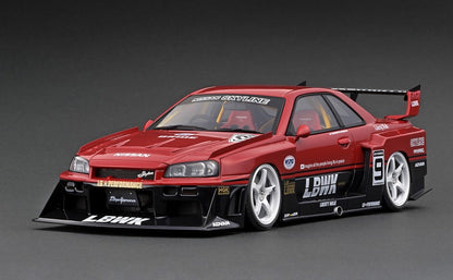 IG2706 ignition model LBWK Limited 1:18 Nissan LB-ER34 Super Silhouette Skyline Red/Black #9 LB Original Package