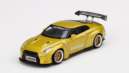 MGT00125-R TSM MINI-GT 1:64 NIssan PANDEM GT-R R35 GT WING Cosmopolitan Yellow RHD