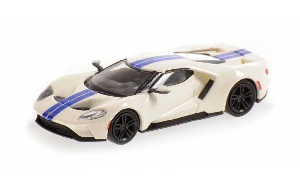 870088020 MINICHAMPS 1:87 Ford GT 2018 White / Blue