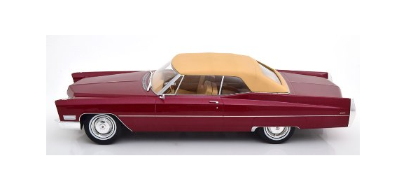 KKDC180316 KK scale 1:18 Cadillac DeVille with Softtop 1967 Dark Red Metallic