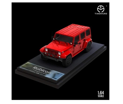 TM Time Micro 1:64 Jeep Wrangler Rubicon Jeep WRANGLER RUBICON Red