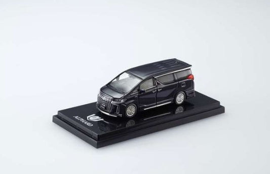 HJ642012BMBK Hobby JAPAN 1:64 Toyota Alphard Hybrid (H30W) Custom Version Sparkling Black Pearl Crystal Shine