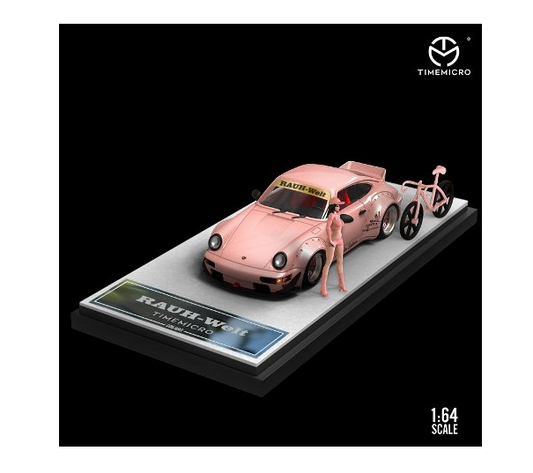 TM Time Micro 1:64 Porsche RWB 993 with Sakura Pink Figure