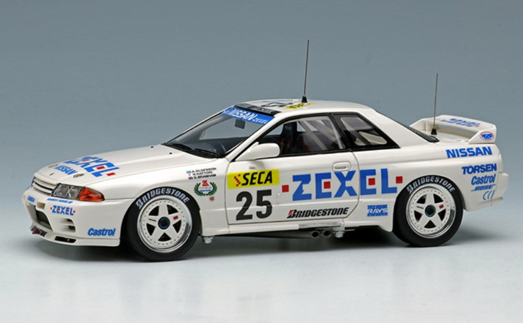 EM429 MakeUp EIDOLON 1:43 Nissan Skyline GT-R BNR32 Gr.A Team Zexel SPA 24h 1991 #25