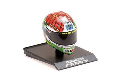 315080056 MINICHAMPS 1:10 helmet Valentino Rossi MotoGP Misano 2008