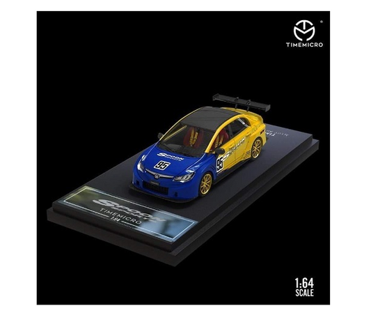 TM Time Micro 1:64 Honda Civic Blue / Yellow