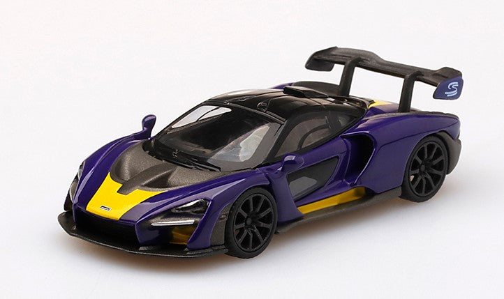 MGT00127-R TSM MINI-GT 1:64 McLaren Senna Purple/Yellow RHD