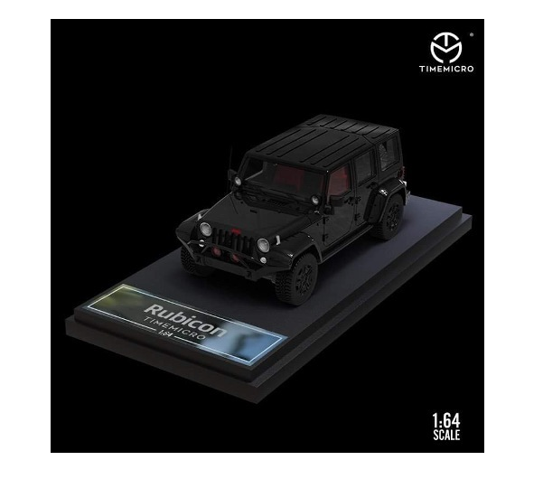 TM Time Micro 1:64 Jeep Wrangler Rubicon Jeep WRANGLER RUBICON Black