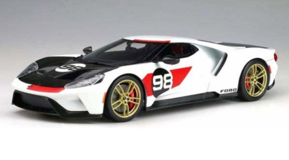 GTS037US GT SPIRIT 1:18 Ford GT #98 Heritage Edition White